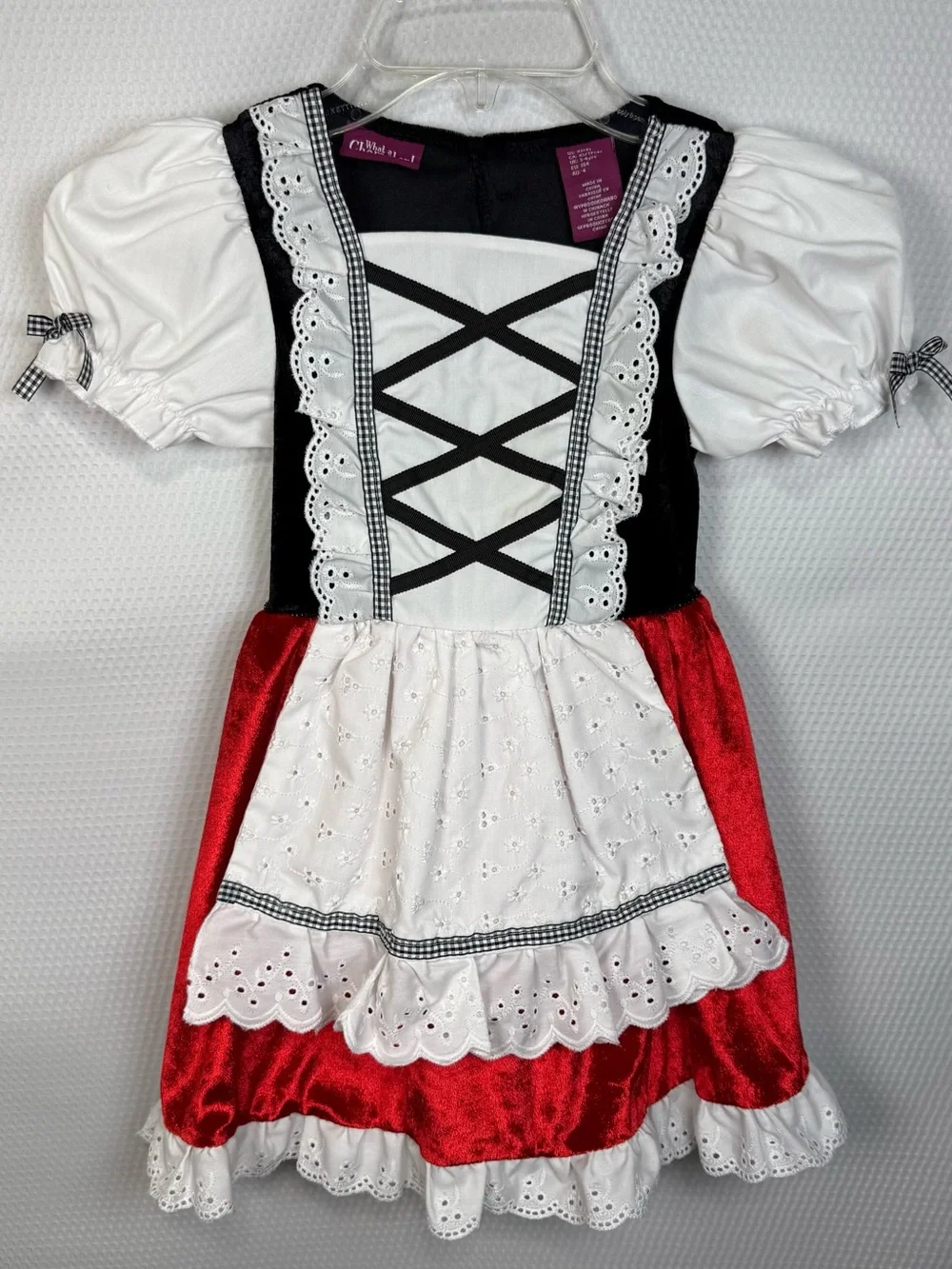 What a Character Little Red Riding Hood Costume Girls XS 4 Dress & Cape